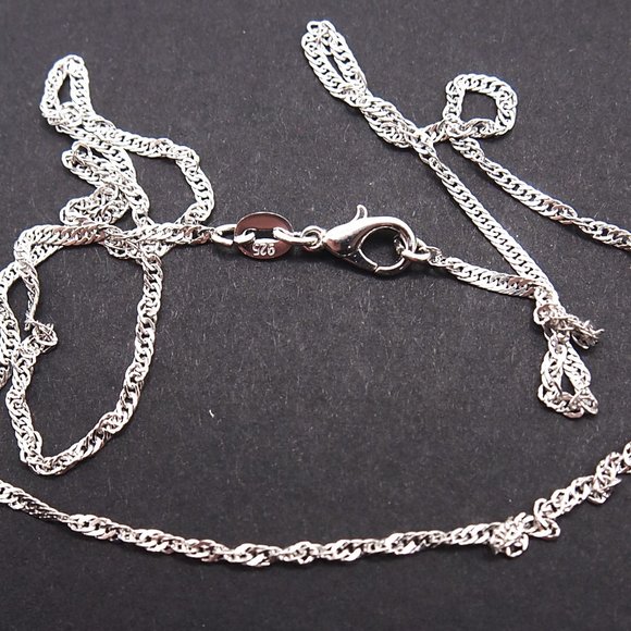 4Pc Princess Diamond Set Pendant, Earrings & 18" Chain 925 Sterling Silver - Picture 5 of 5